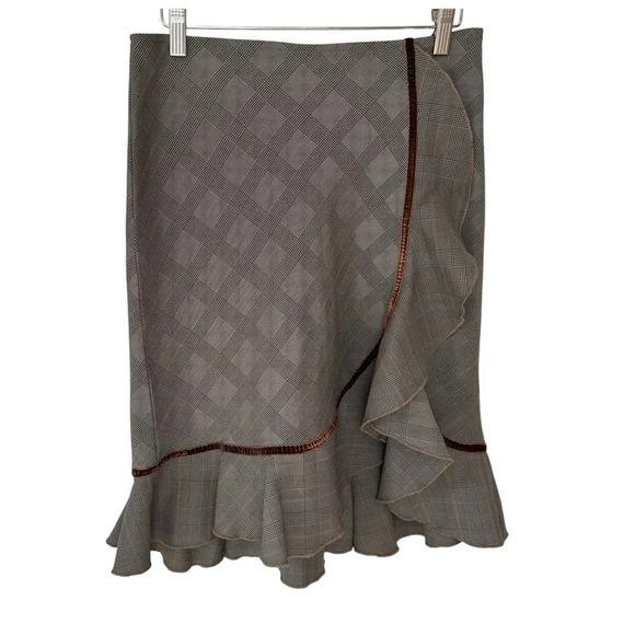 Vintage A-list by wrapper 7 brown plaid lightweight career wear skirt suit - Picture 7 of 10